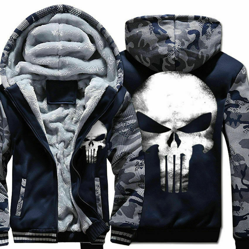 the punisher zip up hoodie